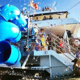 a group of people on a boat