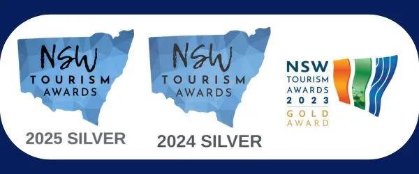 NSW Tourism Awards: 2025 Silver, 2024 Silver, 2023 Gold.