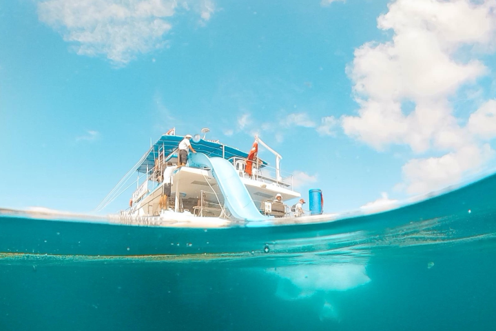 a large boat in a body of water