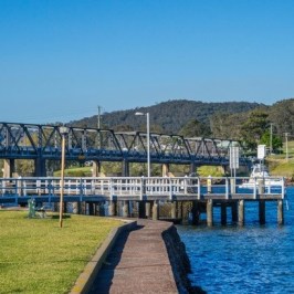 a bridge over a body of water